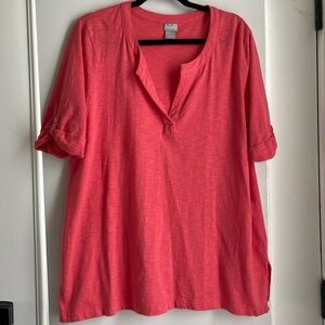 Chico’s size 3 short sleeve shirt (US)size xl